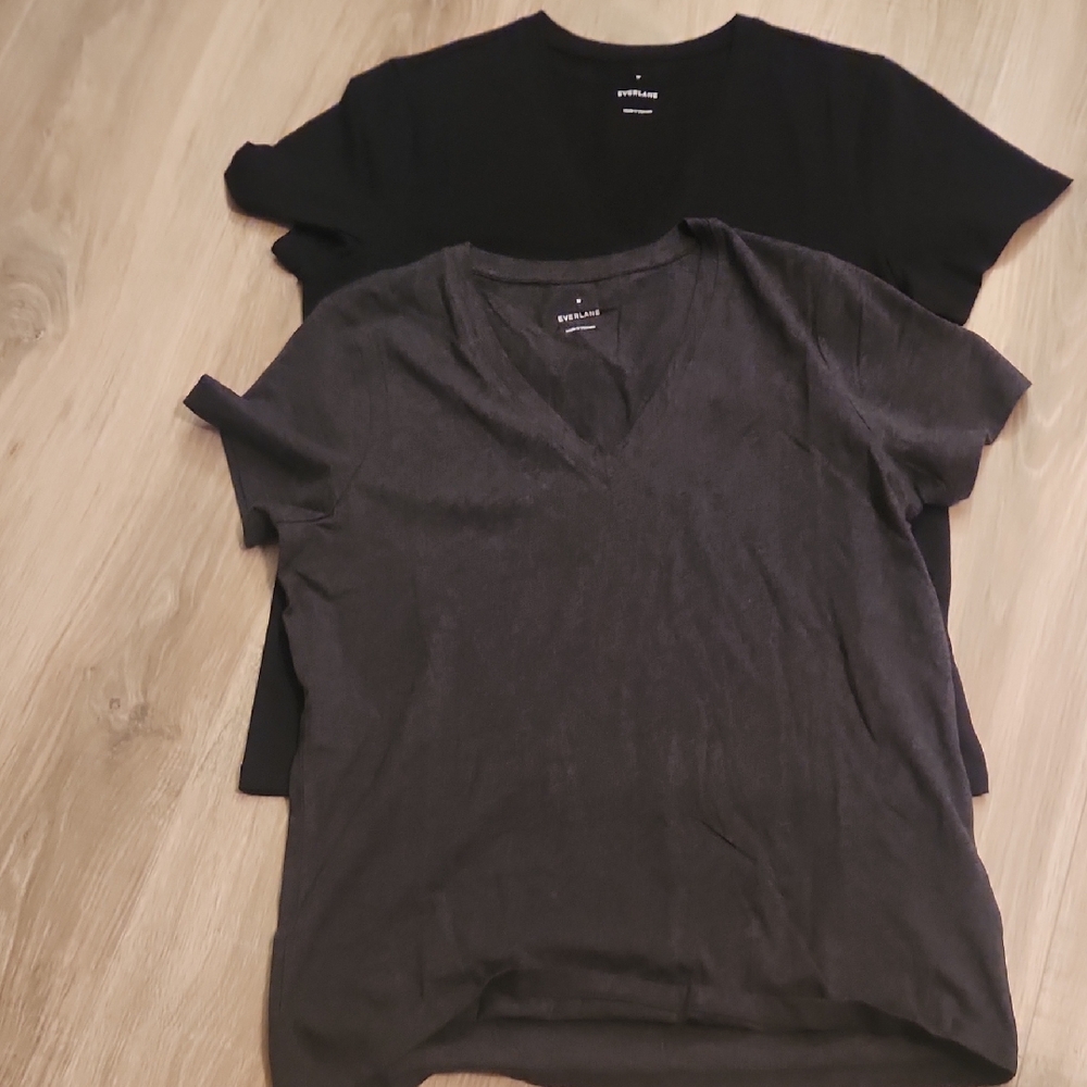 Everlane Women's Short Sleeve Tees - Black and Charcoal